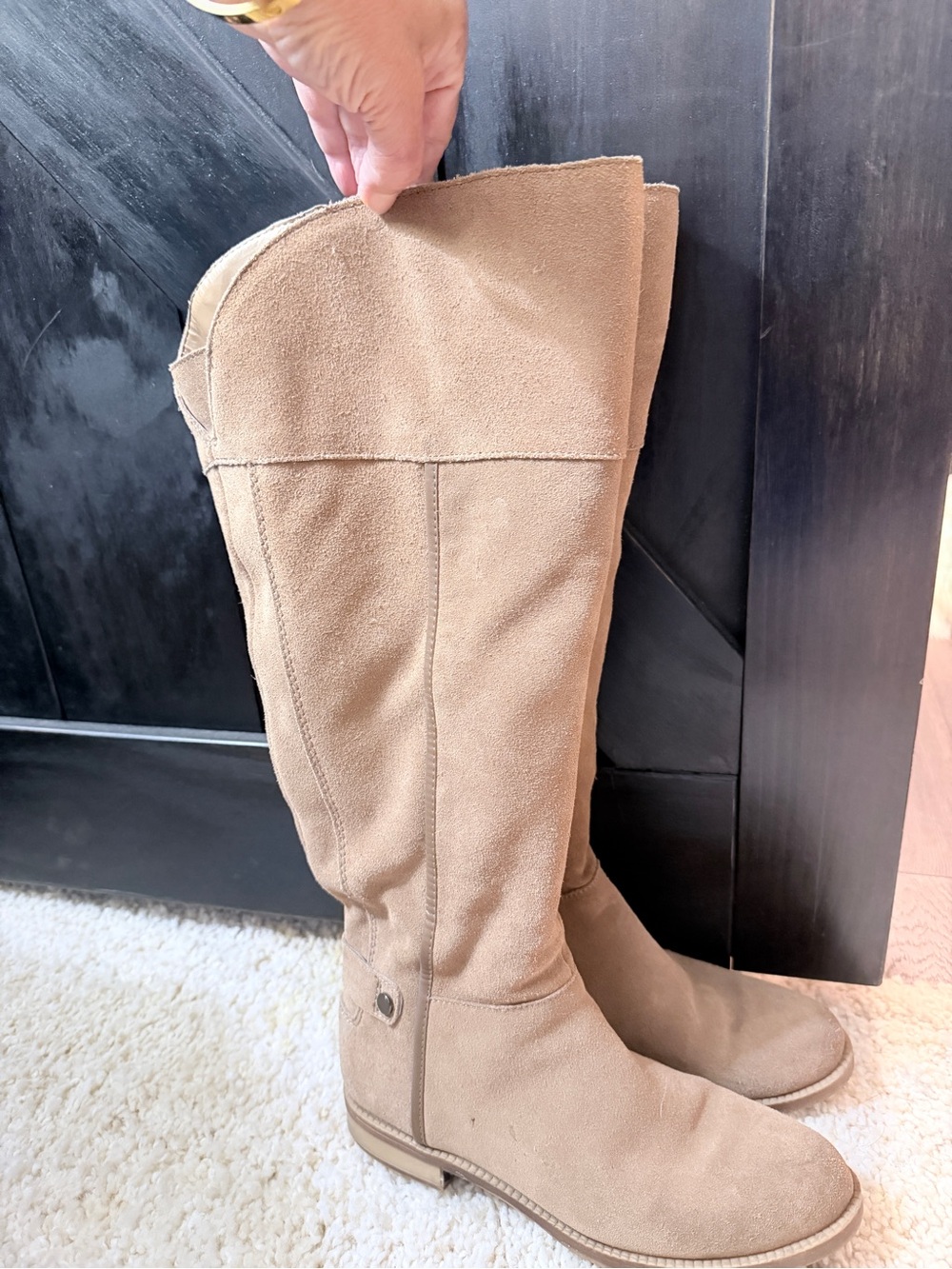 Suede Tall Boots - Classic Knee-High Style - Picture 5 of 7